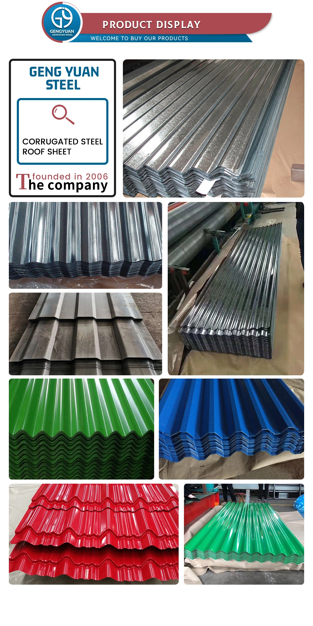 Top Quality Hot Sale Galvanized Sheet Metal Roofing PPGI Corrugated Sheet Gi Corrugated Steel Sheet/Zinc Roofing Sheet Iron Roofing Sheet