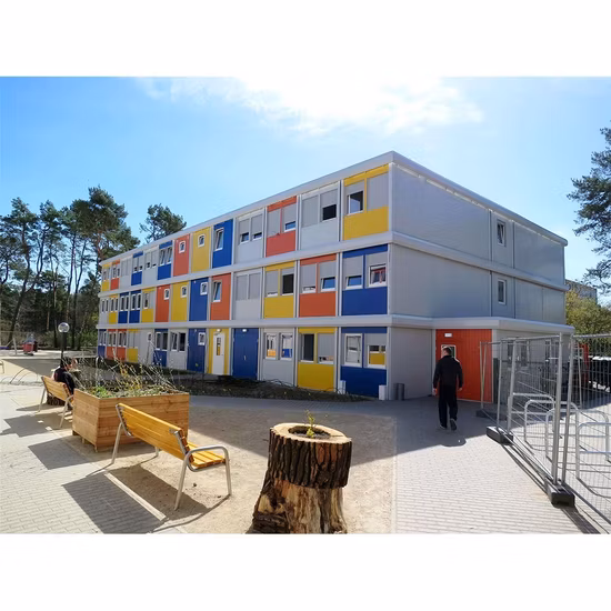 Piccoli uffici temporanei prefabbricati mobili Casa mobile Dormitorio Casa portatile modulare Rifugio per rifugiati Deposito attrezzi Piccola casa container espandibile